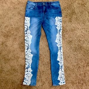 BRAND NEW! K.Jordan Side Lace Cutout Jeans-Size 12